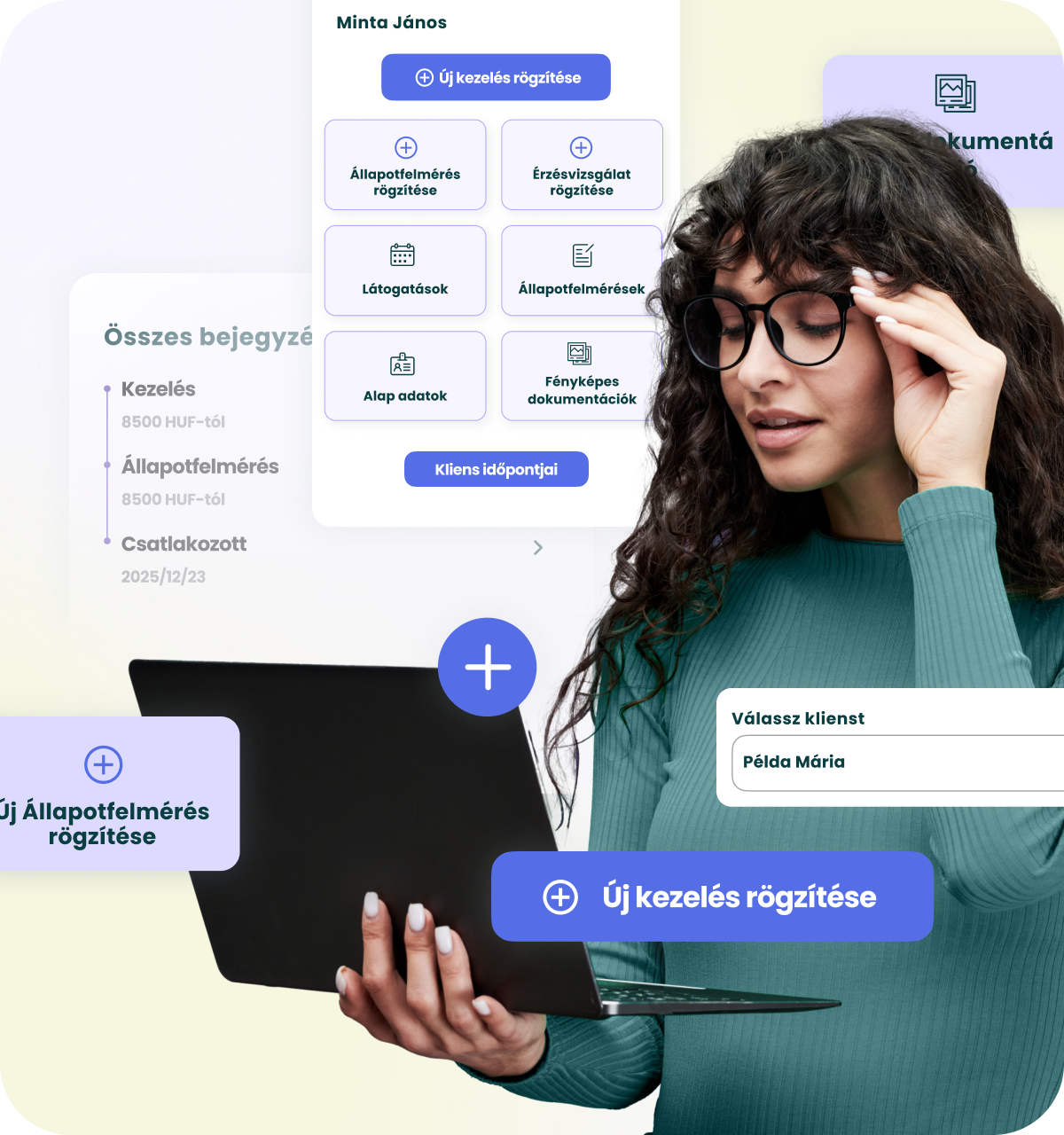 Páciens- és praxismenedzsment illusztráció