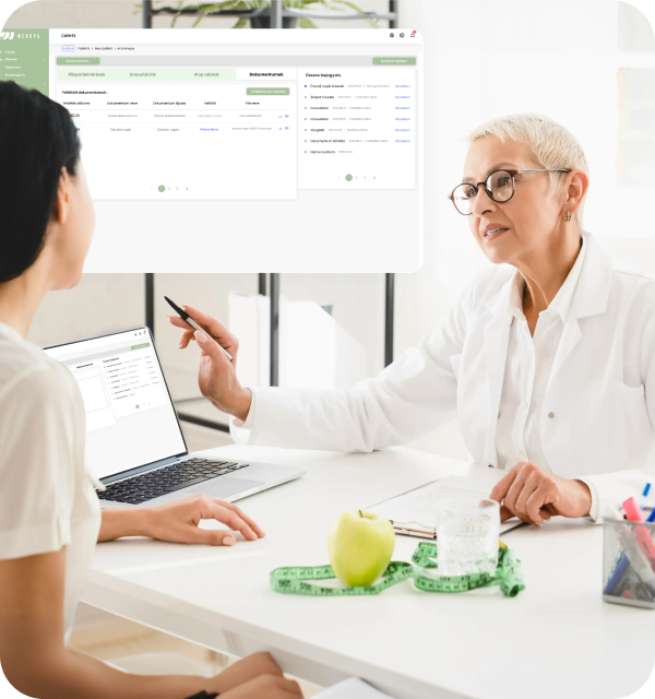 Szakmai fejlődést és kapcsolatépítést ábrázoló illusztráció